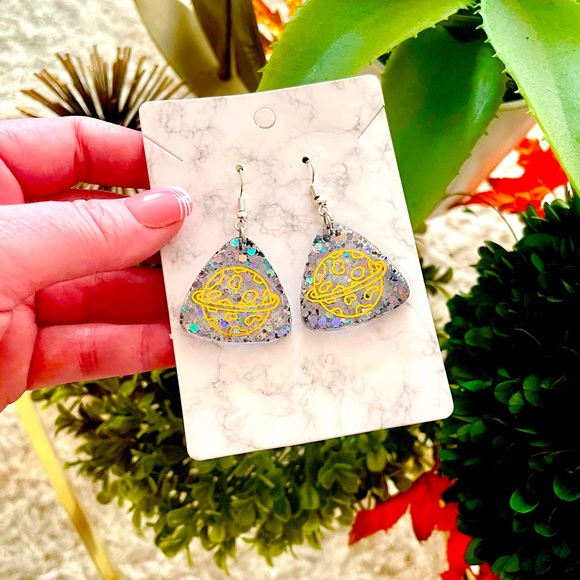 Planet Dangle Earrings - Picture 3 of 5